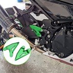 LEDISHUN Foot Pegs and Heel Guard for Kawasaki