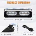 2-in-1 Amber White LED Dash Strobe Lights