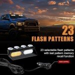 2-in-1 Amber White LED Dash Strobe Lights