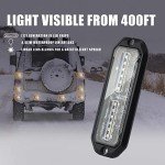 WINECO 8-Pack Amber/White LED Strobe Lights