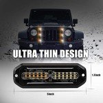 WINECO 8-Pack Amber/White LED Strobe Lights