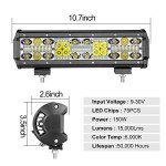 10-Inch 150W LED Light Bar for Off-Road Vehicles
