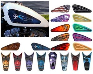 Midnight Blue Motorcycle Tank Decals - 2pc Set