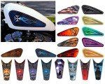 Midnight Blue Motorcycle Tank Decals - 2pc Set