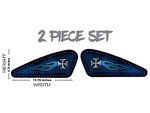 Midnight Blue Motorcycle Tank Decals - 2pc Set