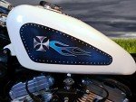 Midnight Blue Motorcycle Tank Decals - 2pc Set