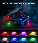4Pcs USB Rechargeable LED Strobe Lights with Remote