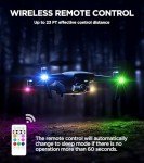 4Pcs USB Rechargeable LED Strobe Lights with Remote