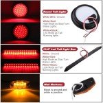 4" LED Trailer Tail Lights Kit with Wiring