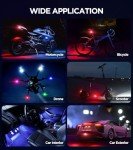 4Pcs USB Rechargeable LED Strobe Lights with Remote
