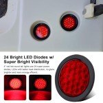 4" LED Trailer Tail Lights Kit with Wiring