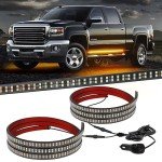 2PCS 70" Amber Strobe Light Strips for Trucks