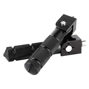 Foldable Motorcycle Foot Pegs for Passengers - Black
