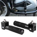 Foldable Motorcycle Foot Pegs for Passengers - Black