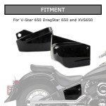 Black Battery Side Covers for V-Star 650 Models