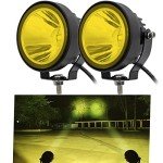 Bright Yellow LED Fog Lights for Off-Road Use