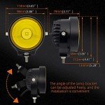 Bright Yellow LED Fog Lights for Off-Road Use
