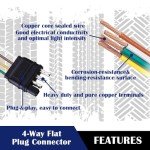 HayEastdor 22FT 4-Pin Trailer Light Wiring Kit