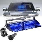 Blue LED Dash Police Strobe Light Bar