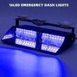 Blue LED Dash Police Strobe Light Bar