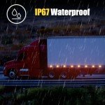 8Pcs Amber LED Side Marker Lights for Trailers