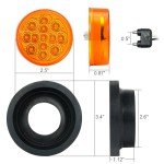 8Pcs Amber LED Side Marker Lights for Trailers
