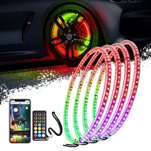 AddSafety 4PCS 17" Bright Strobe LED Wheel Lights