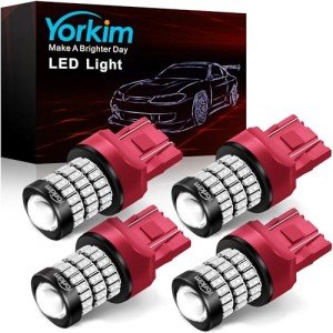 Yorkim 7440 LED Red Brake Light Bulbs - Pack of 4