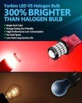 Yorkim 7440 LED Red Brake Light Bulbs - Pack of 4
