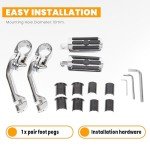 Long Motorcycle Footpegs for Harley and More