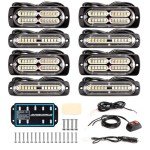 8-Piece LED Emergency Strobe Lights Set