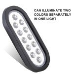 4Pcs 6" Red/White LED Trailer Tail Lights