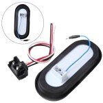 4Pcs 6" Red/White LED Trailer Tail Lights