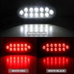 4Pcs 6" Red/White LED Trailer Tail Lights