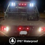 4Pcs 6" Red/White LED Trailer Tail Lights