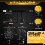Auxbeam 4" Amber LED Fog Lights for Off-Road
