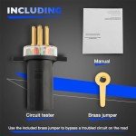 7-Way Round Pin Light Tester for Trailers