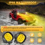 Auxbeam 4" Amber LED Fog Lights for Off-Road