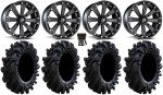 9-Piece MSA Black Kore ATV Wheel & Tire Set