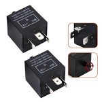 2-Pack Adjustable LED Flasher Relay for Cars