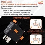 2-Pack Adjustable LED Flasher Relay for Cars