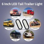 RUNHWEE LED Trailer Light Kit - 2 Oval Lights