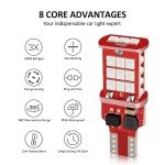 FANTELI 921 LED Red Bulbs for Brake Lights