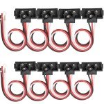8PCS 3 Pin Trailer Light Connector Harness Set