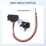 8PCS 3 Pin Trailer Light Connector Harness Set