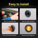 60-Pack Mini LED Trailer Marker Lights (Amber/Red)