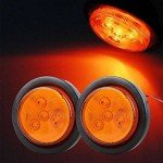LED Trailer Marker Lights - 4 Pack, Amber & Red