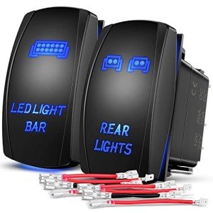 Nilight 2-Pack LED Light Bar Rocker Switches