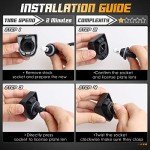 HERCOO Rear Bumper License Lamp Lens Set
