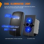 Nilight 2-Pack LED Light Bar Rocker Switches